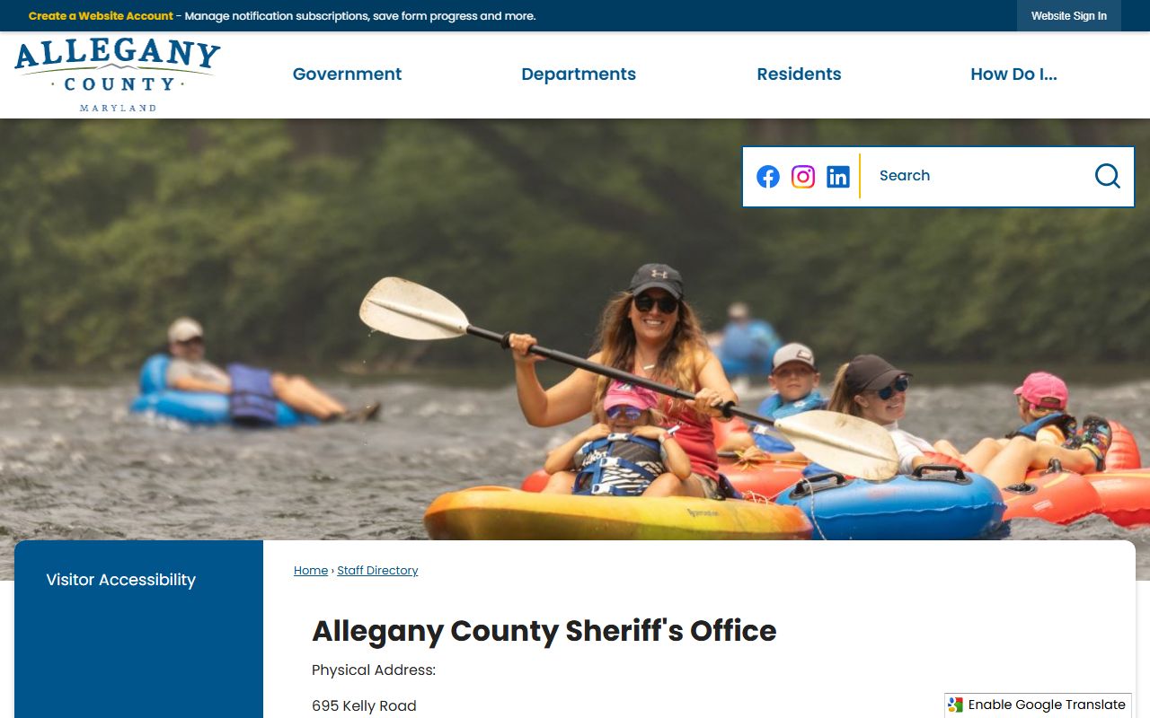 Allegany County inmate records sheriff directory