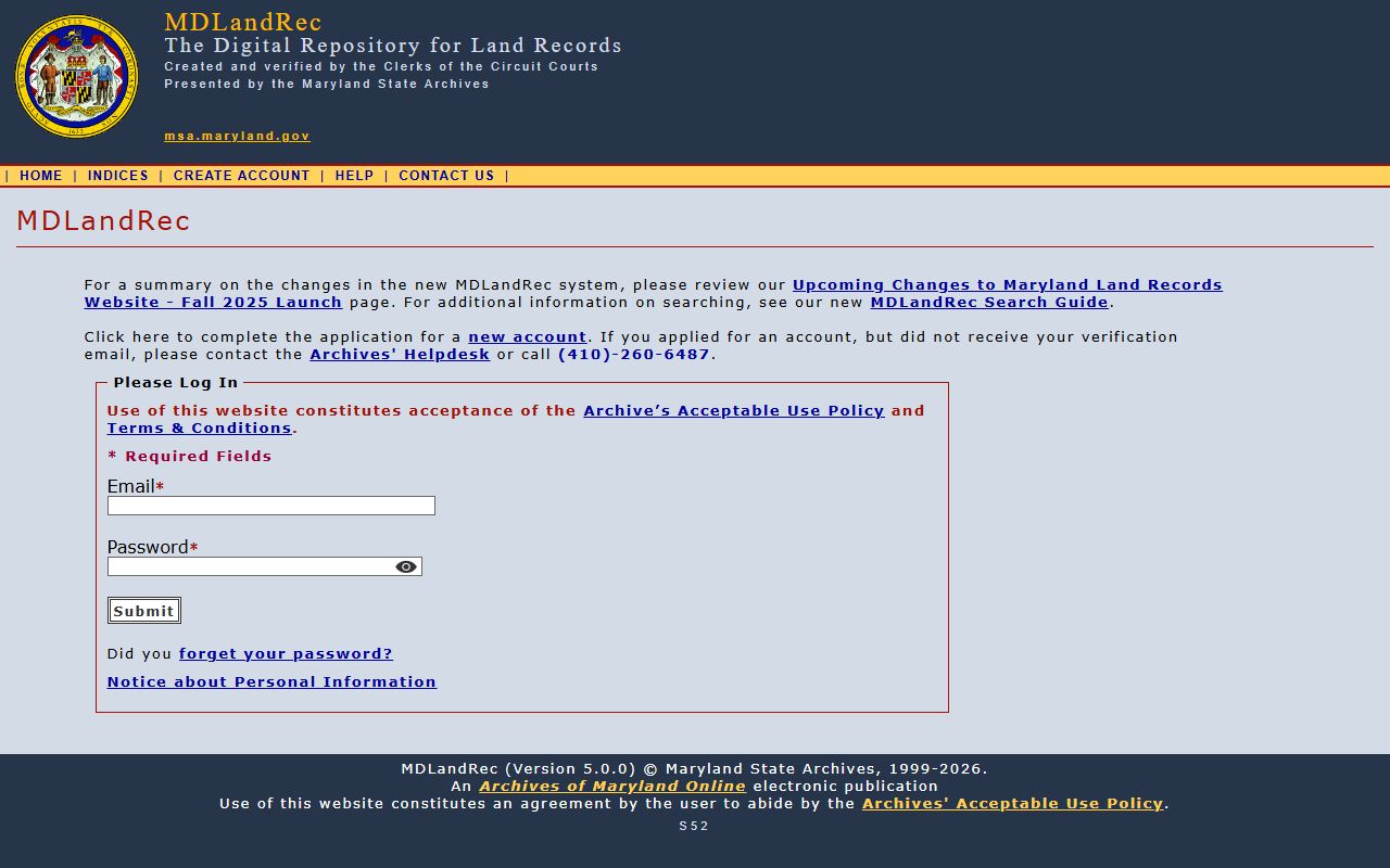 Allegany County warrant records manifest land record source